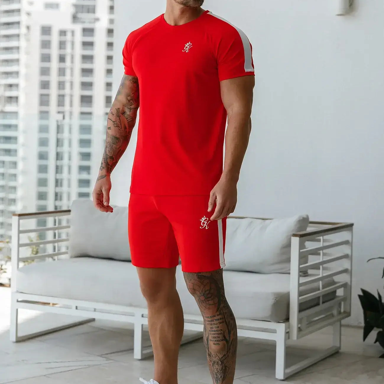 Gym King Core Plus Poly Short - Chilli Red