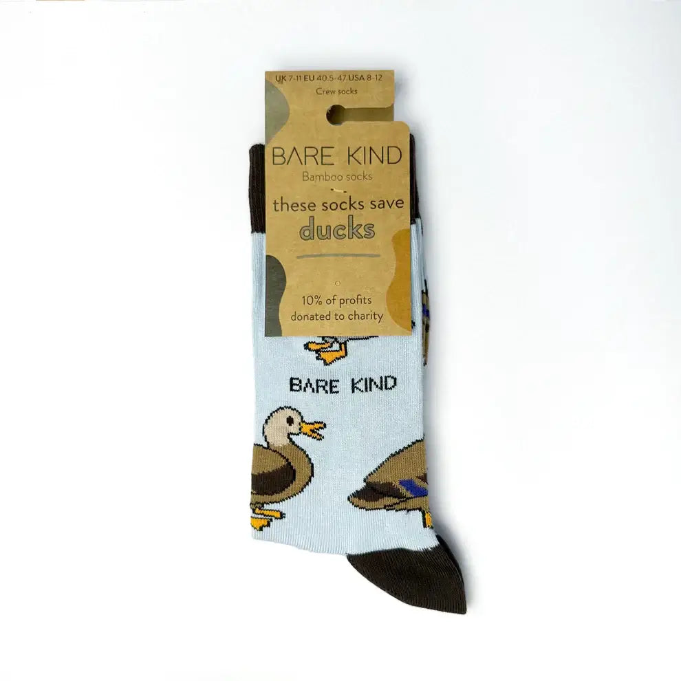 Bare Kind Save the Ducks Bamboo Socks | Eco-Friendly Charity Gift Socks