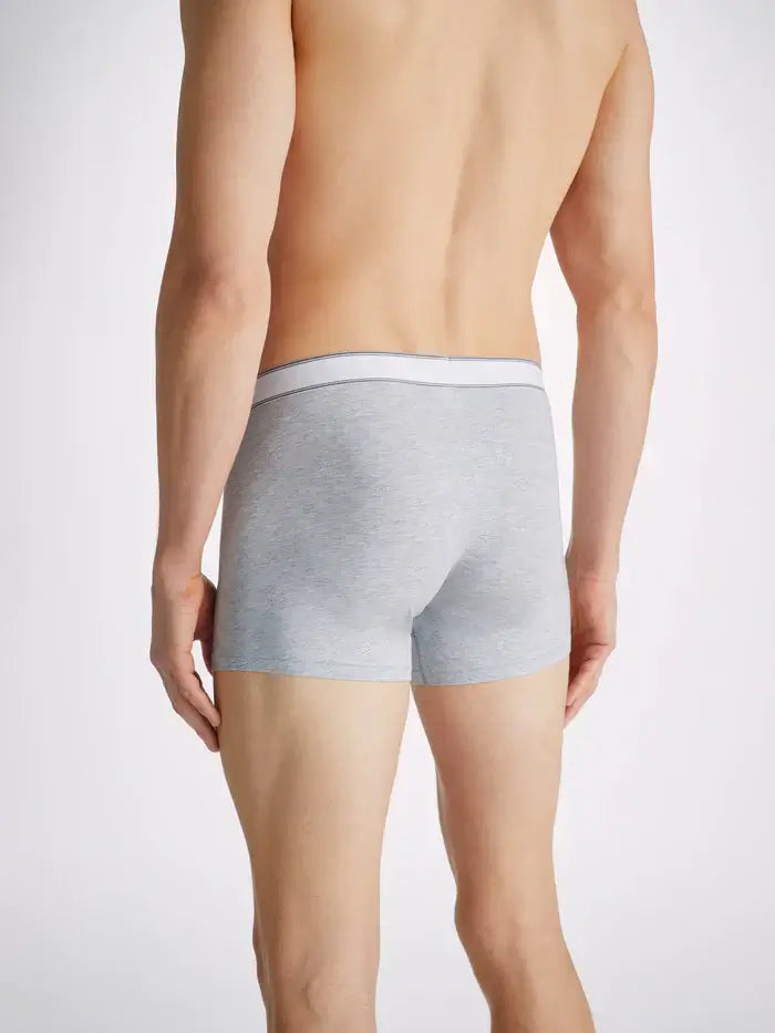 Derek Rose Men's Ethan Micro Modal Stretch Boxer Briefs - Silver Marl