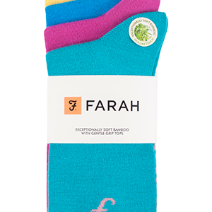 Farah 5 Pack Men's Bamboo Socks – Classic Plain, Hypoallergenic & Antibacterial