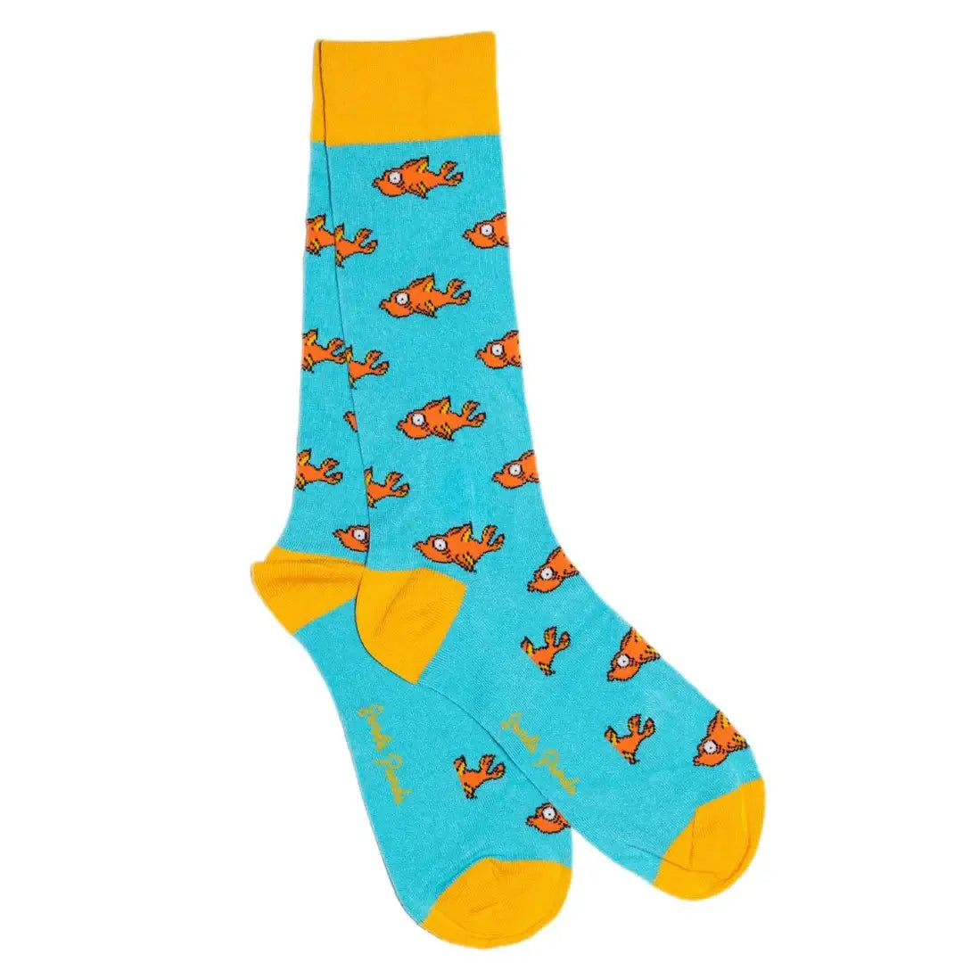 Swole Panda Guppy Fish Bamboo Socks - UK ( 7-11 )