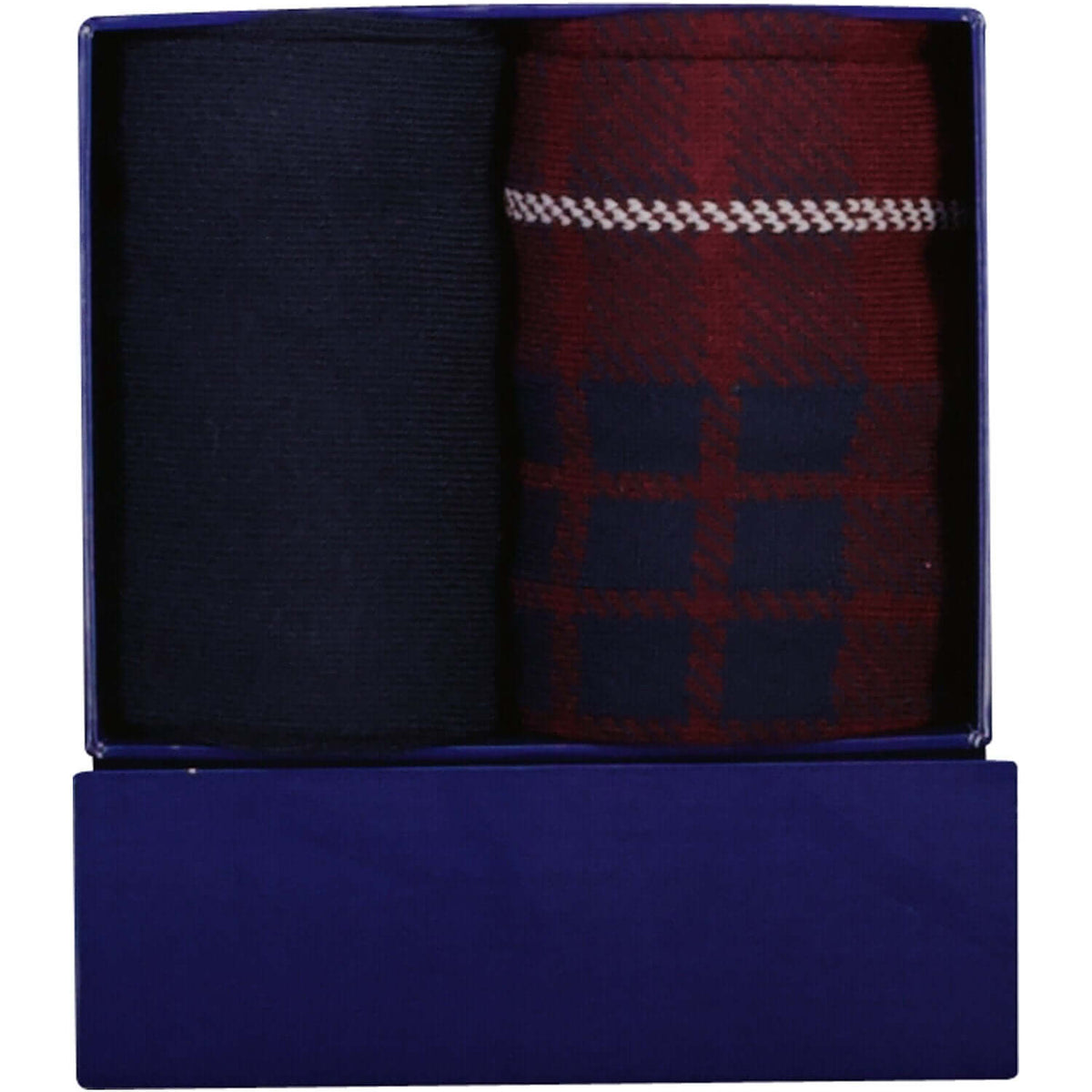GANT Men's Tartan Socks 2-Pack Gift Box - Deep Grape Wine