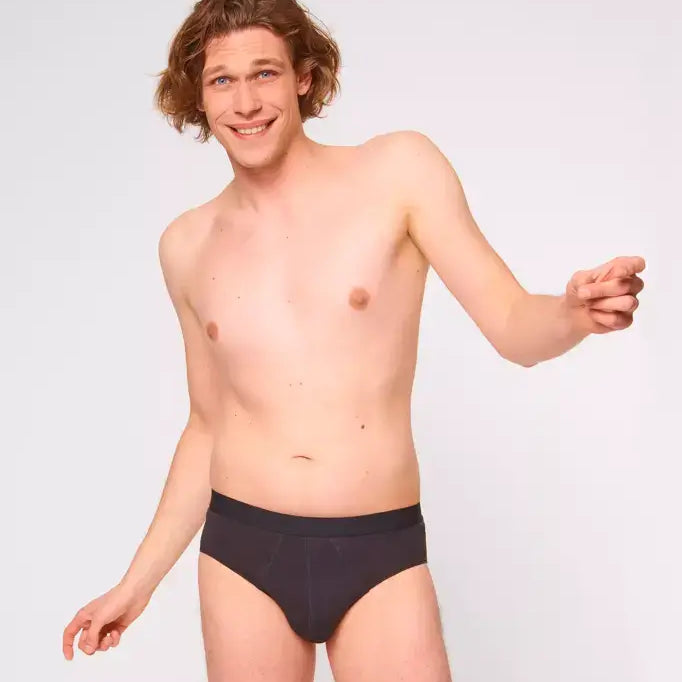 Sloggi Men's 24/7 Basic Natural Cotton 2 Pack Midi Briefs - Black