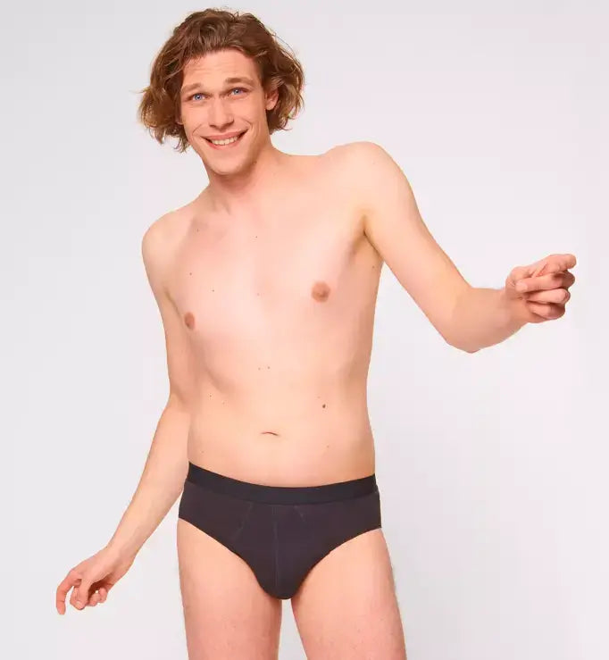 Sloggi Men's 24/7 Basic Natural Cotton 2 Pack Midi Briefs - Black