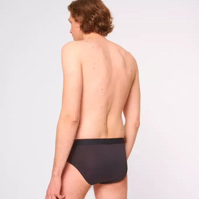 Sloggi Men's 24/7 Basic Natural Cotton 2 Pack Midi Briefs - Black