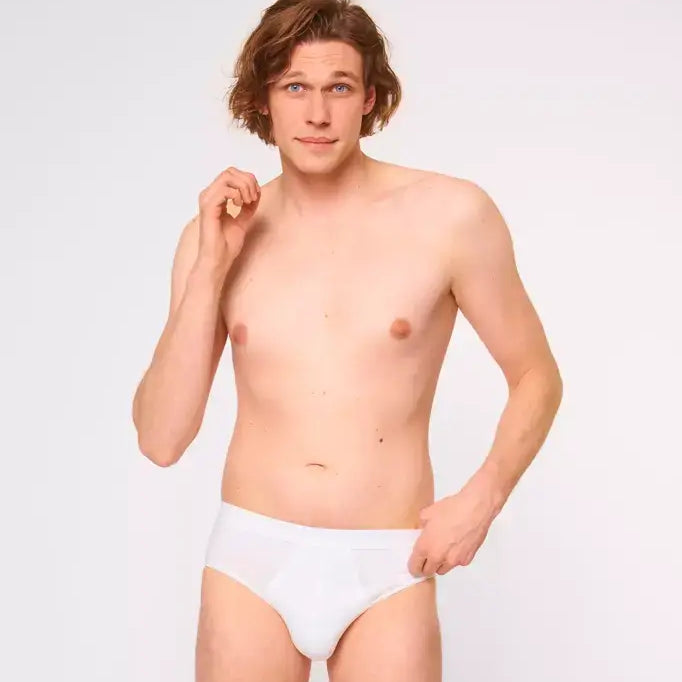 Sloggi Men's 24/7 Basic Natural Cotton 2 Pack Midi Briefs - White