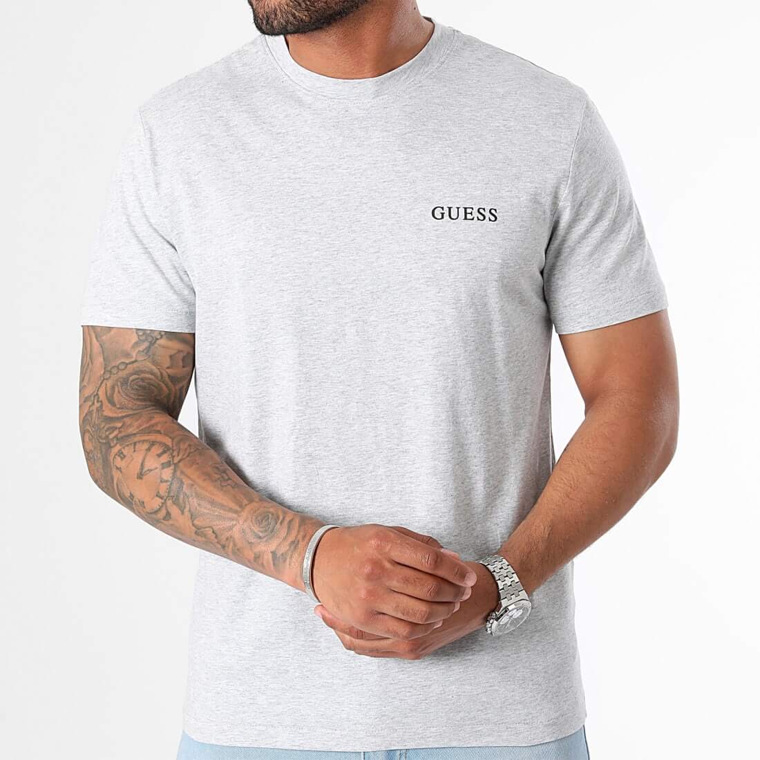 Guess Men’s Black, White, Grey T-Shirt 3-Pack | Organic Cotton Regular Fit