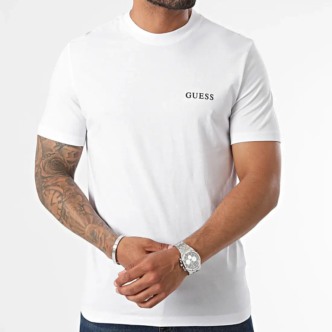 Guess Men’s Black, White, Grey T-Shirt 3-Pack | Organic Cotton Regular Fit