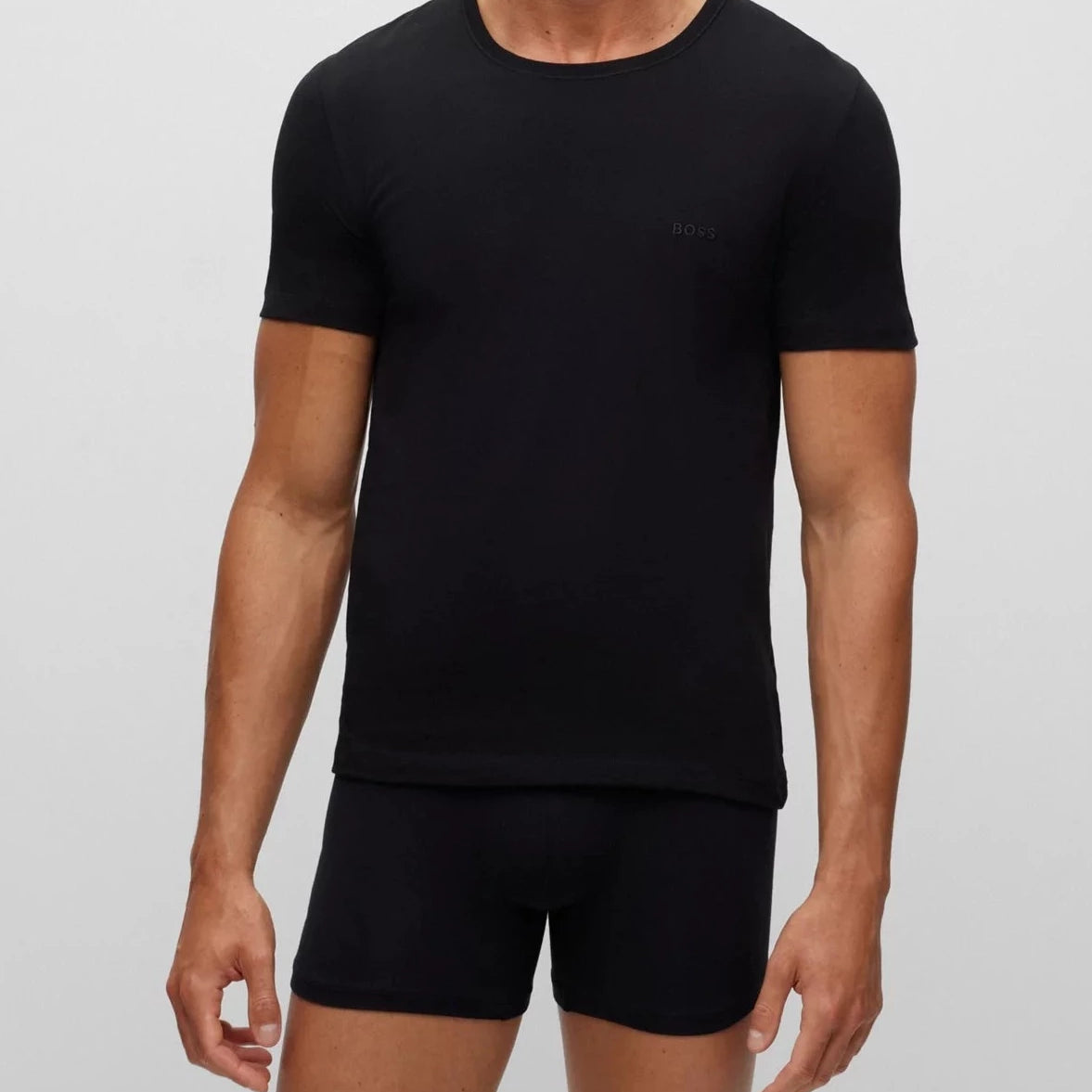 BOSS Cotton T-Shirts 3 Pack | Men’s Crew Neck Underwear Tees - White / Black / Grey