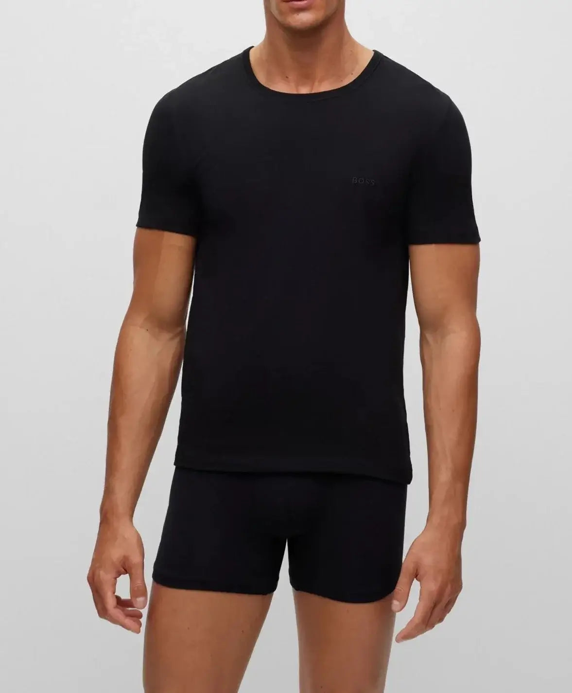 BOSS Cotton T-Shirts 3 Pack | Men’s Crew Neck Underwear Tees - White / Black / Grey