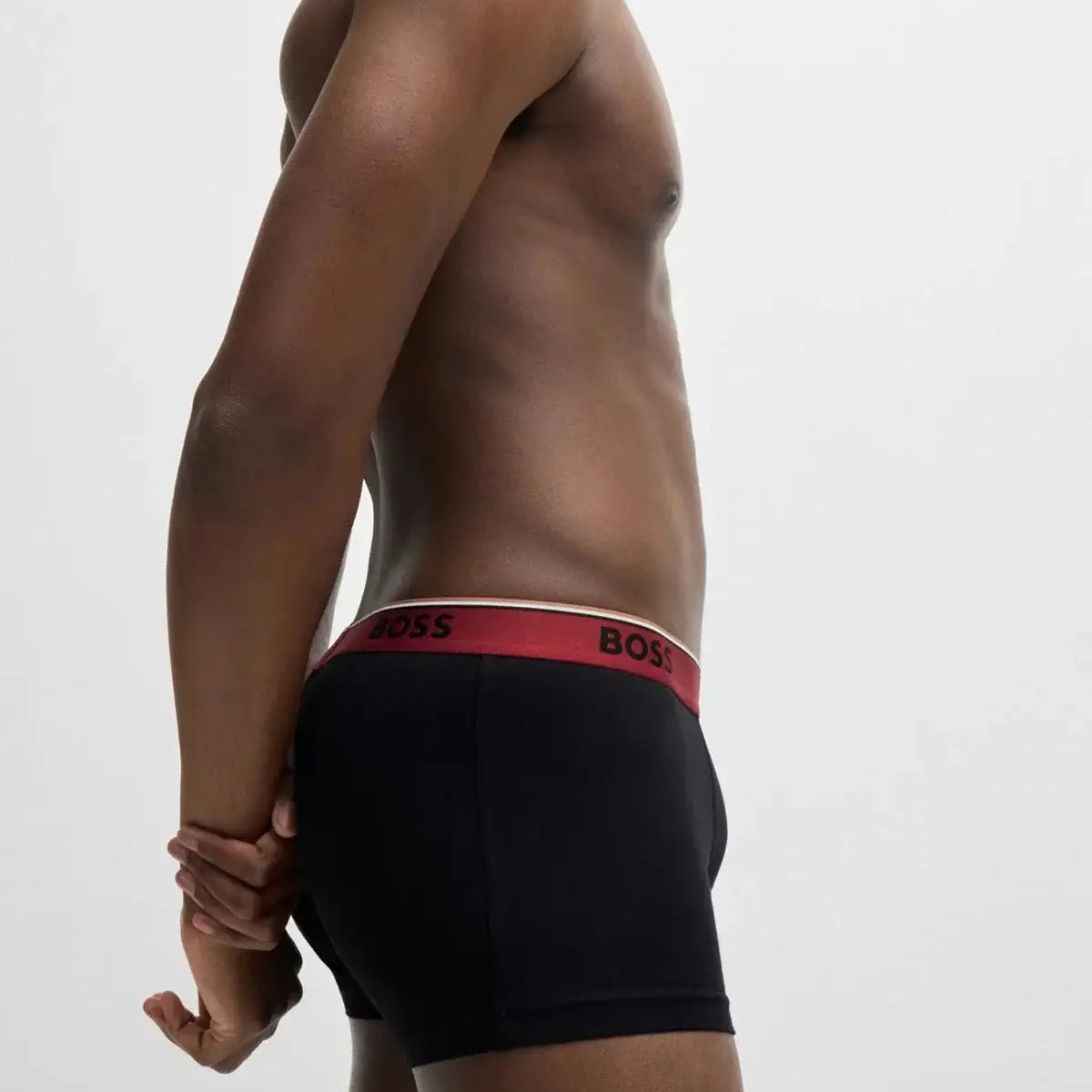 Boss 3 Pack of Stretch-Cotton Power Boxer Trunks - Black