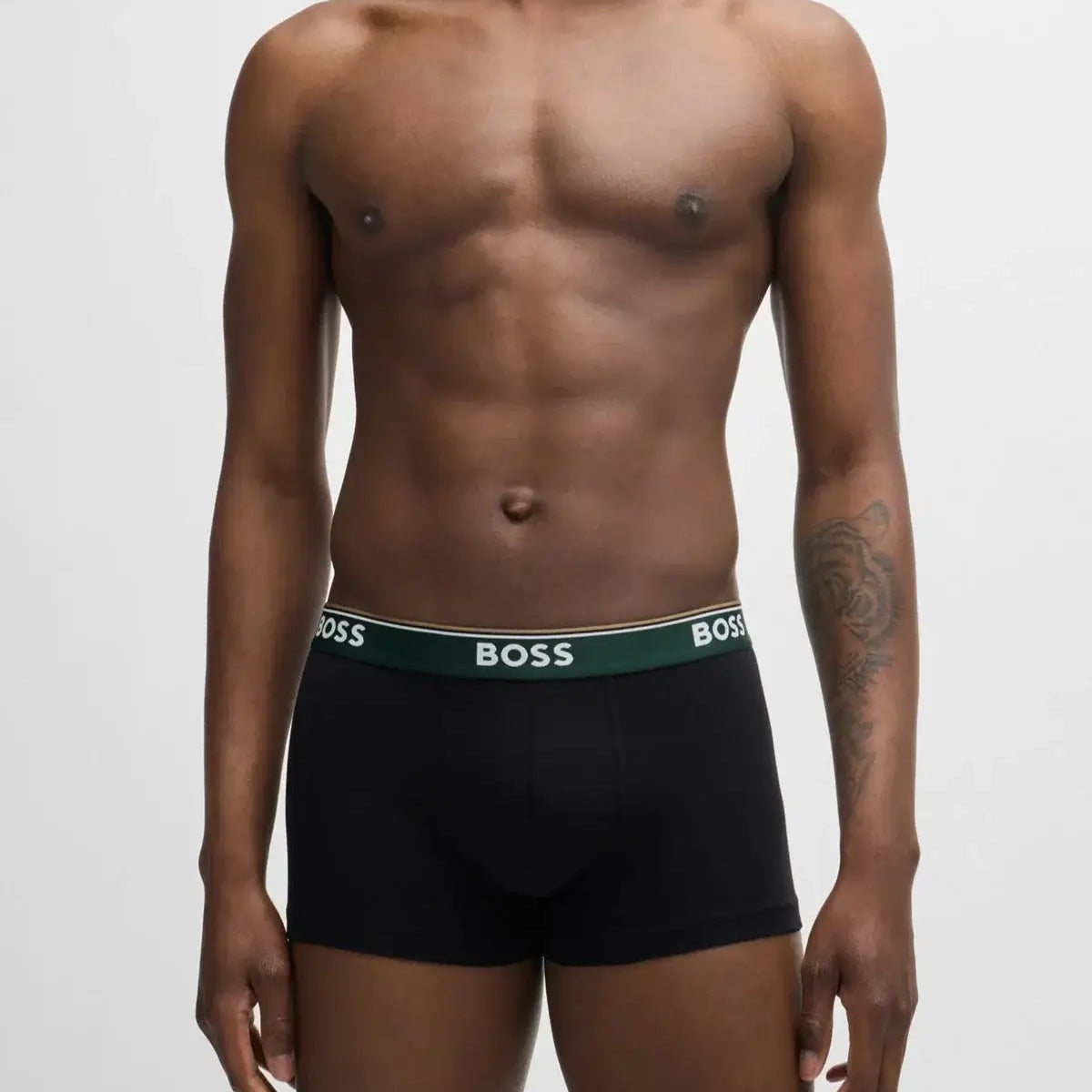 Boss 3 Pack of Stretch-Cotton Power Boxer Trunks - Black