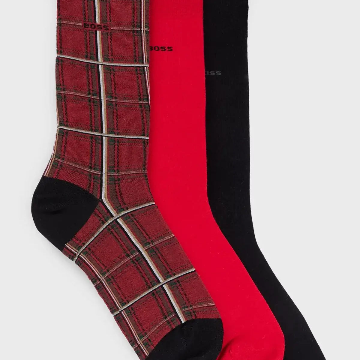 Boss 3 Pack Sock Gift Box - Black/Red