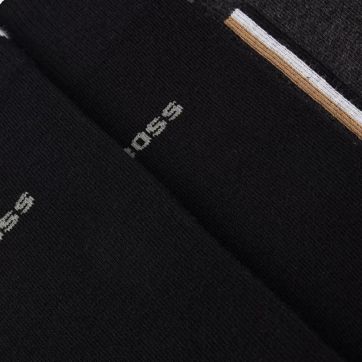 BOSS Four-pack of regular-length socks in a cotton blend - Black / Grey