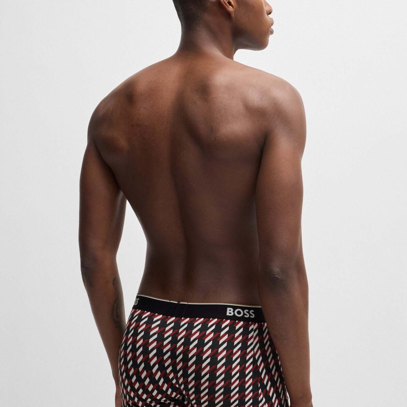 Boss 3 Pack of Stretch Cotton Power Boxer Briefs - Black Design