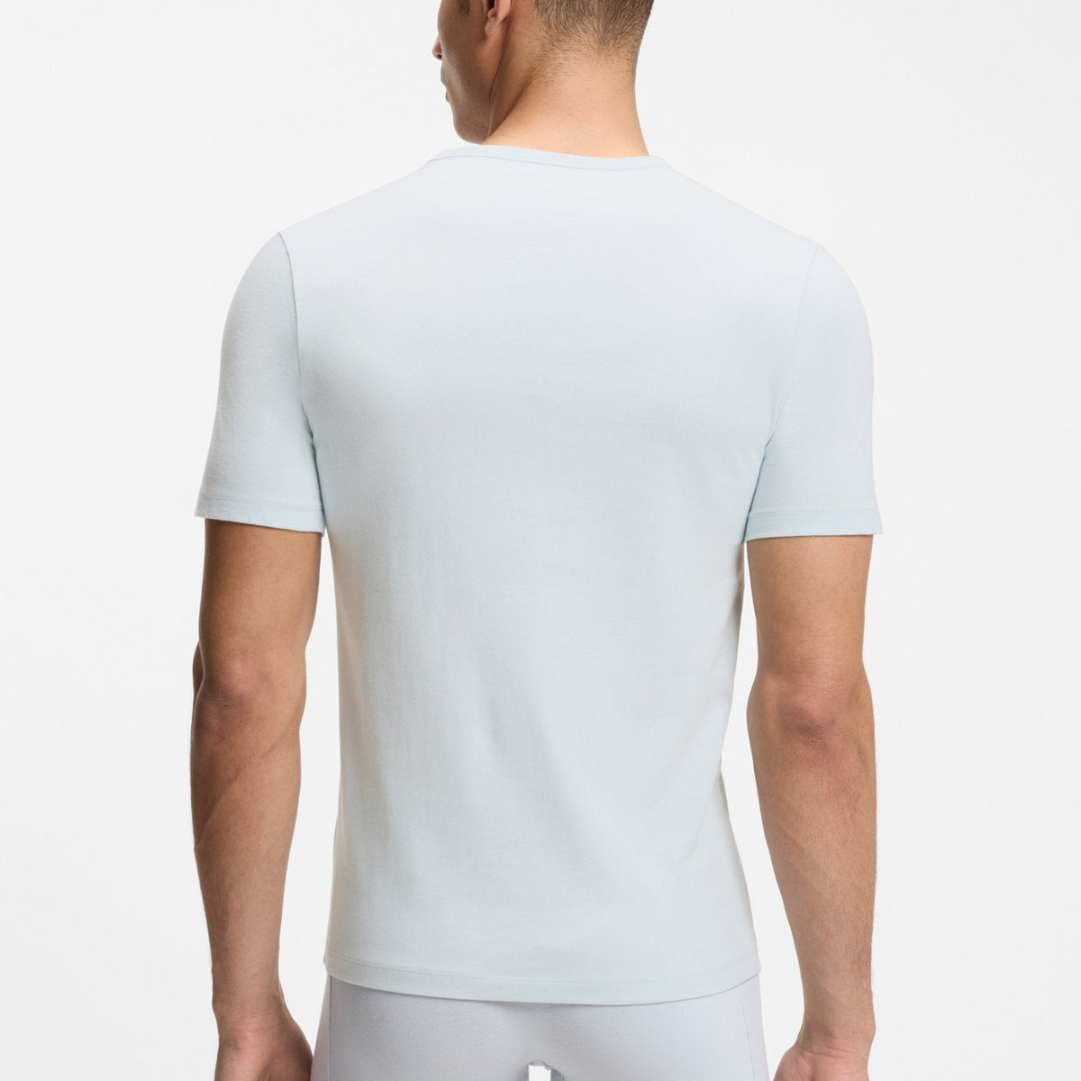 BOSS 50532468-979 Light Blue Cotton T-Shirt Back