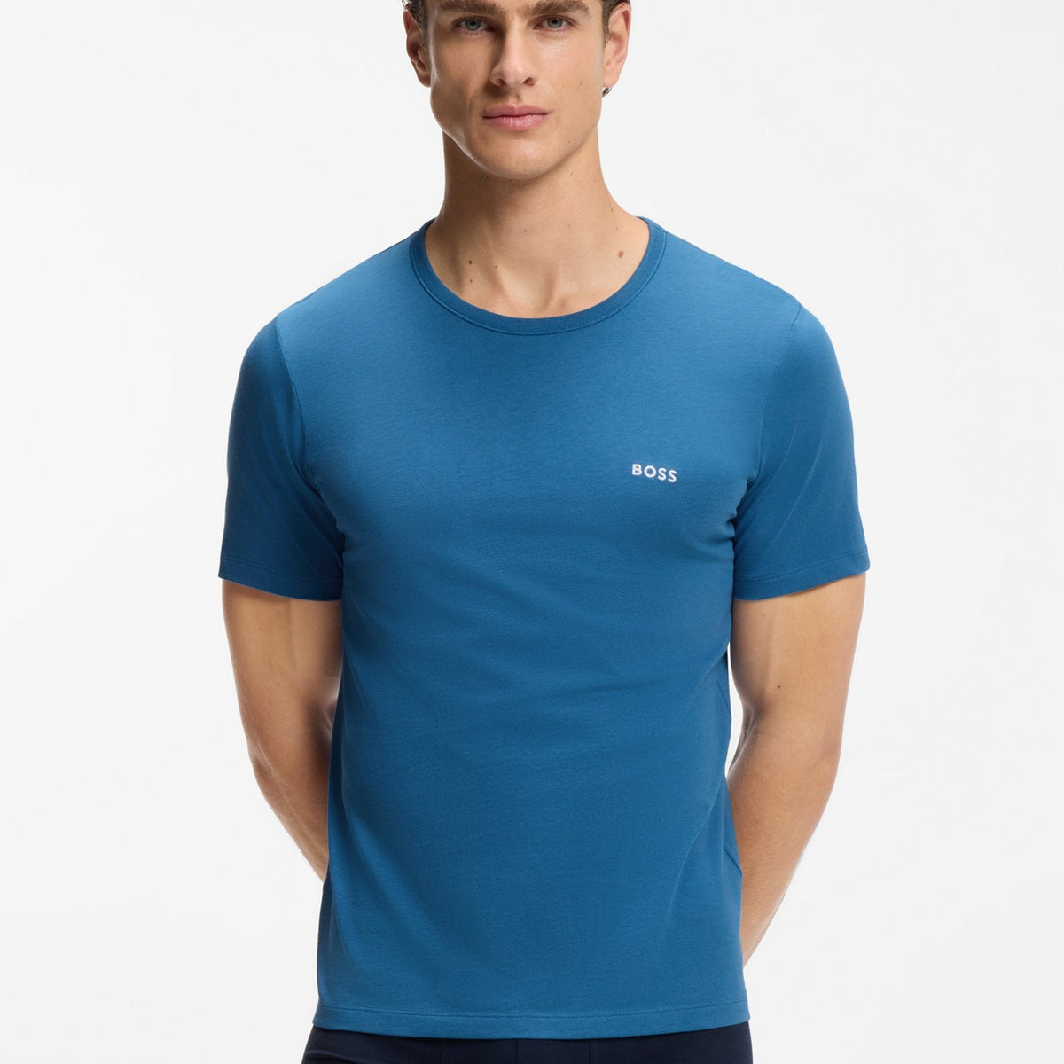 BOSS 3-Pack Cotton Underwear T-Shirts Green Blue 50532470-973