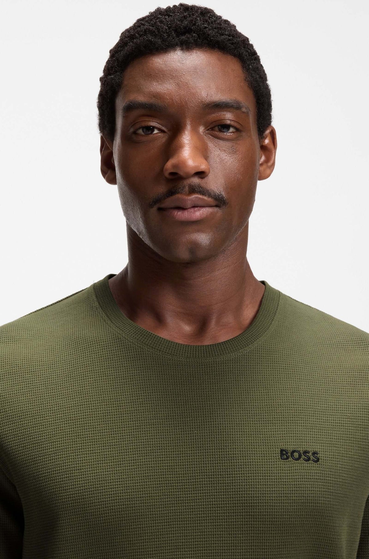 BOSS Mens Waffle Lounge T-Shirt Cotton Blend Pyjama Sleepwear Top