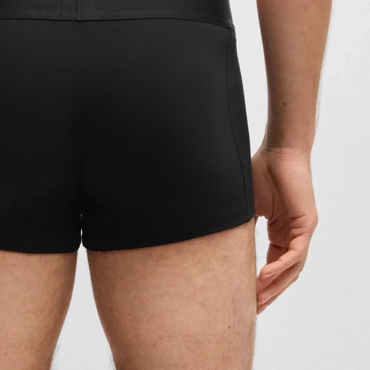 BOSS ONE Stretch-Cotton Trunks 3‑Pack – Regular Rise | Black Logo Waistbands