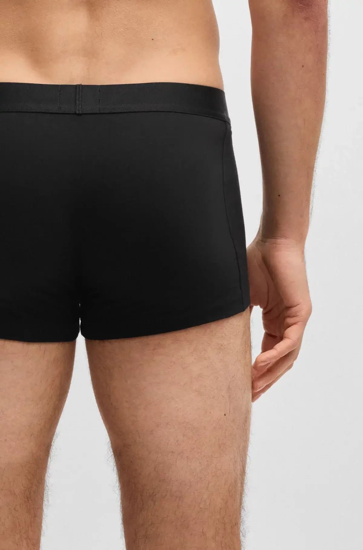 BOSS ONE Stretch-Cotton Trunks 3‑Pack – Regular Rise | Black Logo Waistbands