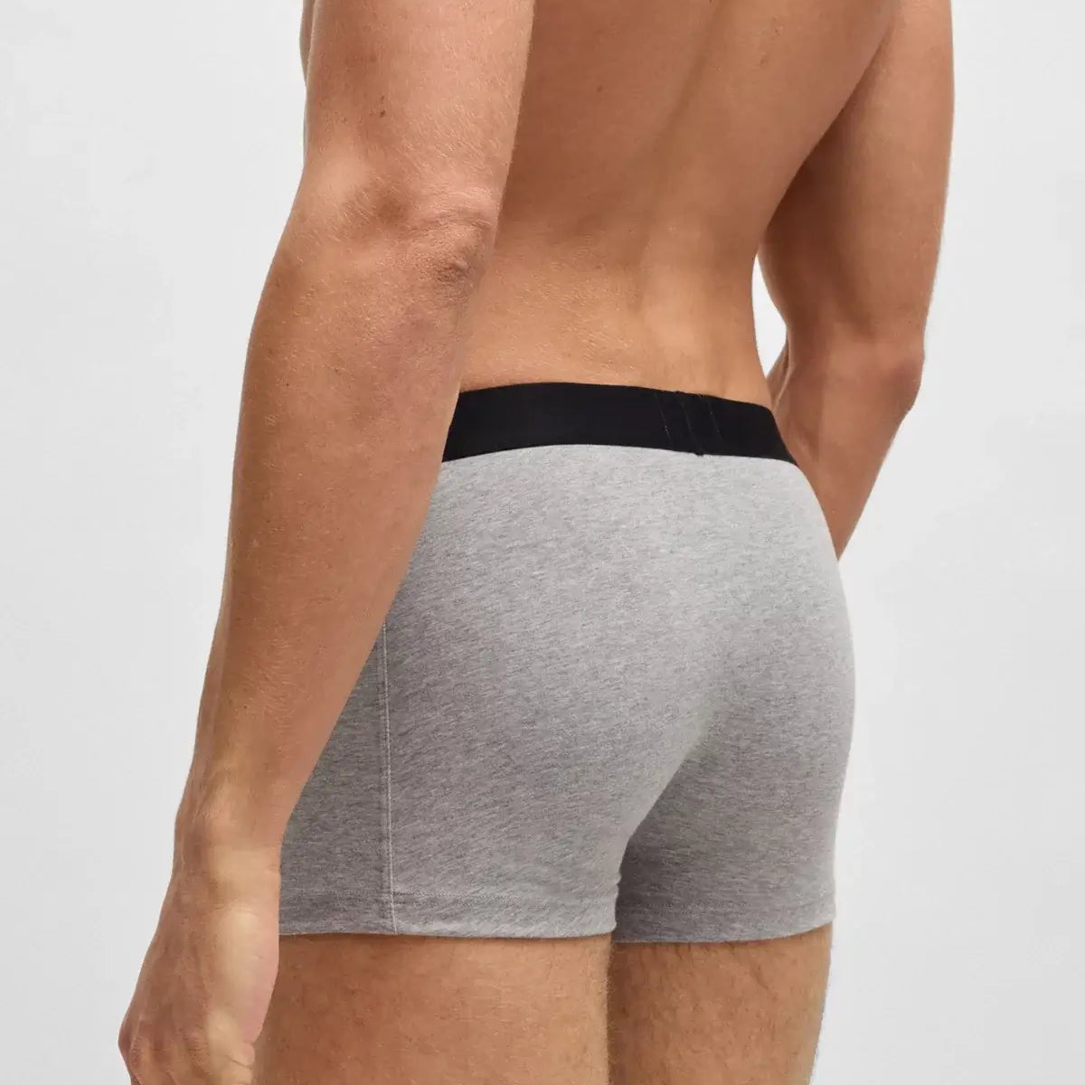 BOSS ONE Stretch-Cotton Trunks 3‑Pack – Regular Rise | Black / White / Grey