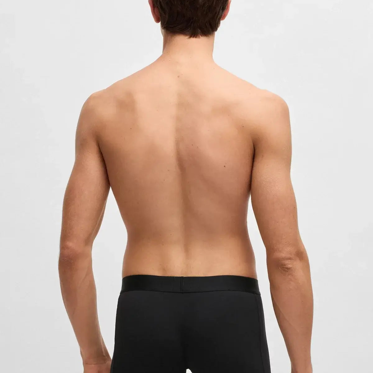 BOSS One 3‑Pack Stretch-Cotton Regular Rise Boxer Briefs , Black