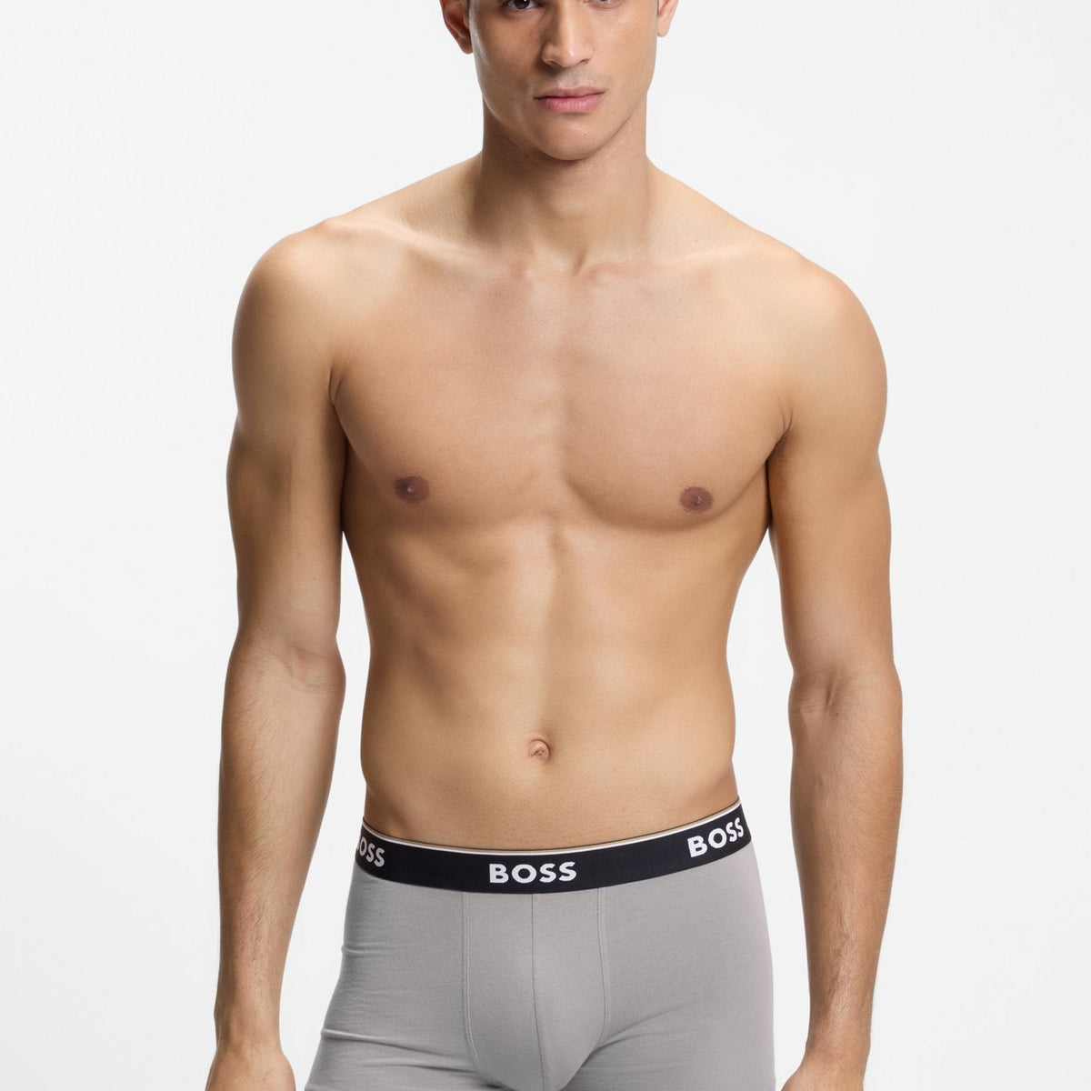 BOSS Power Design 3 Pack Stretch Cotton Trunks - Black / Grey Multi