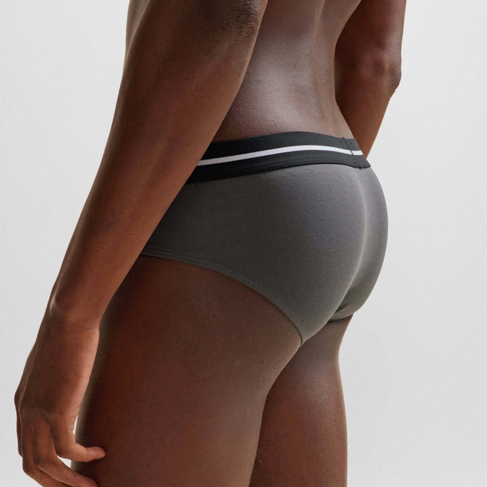 BOSS Men's 3 Pack Stretch Cotton Bold Briefs - Black/Navy/Charcoal