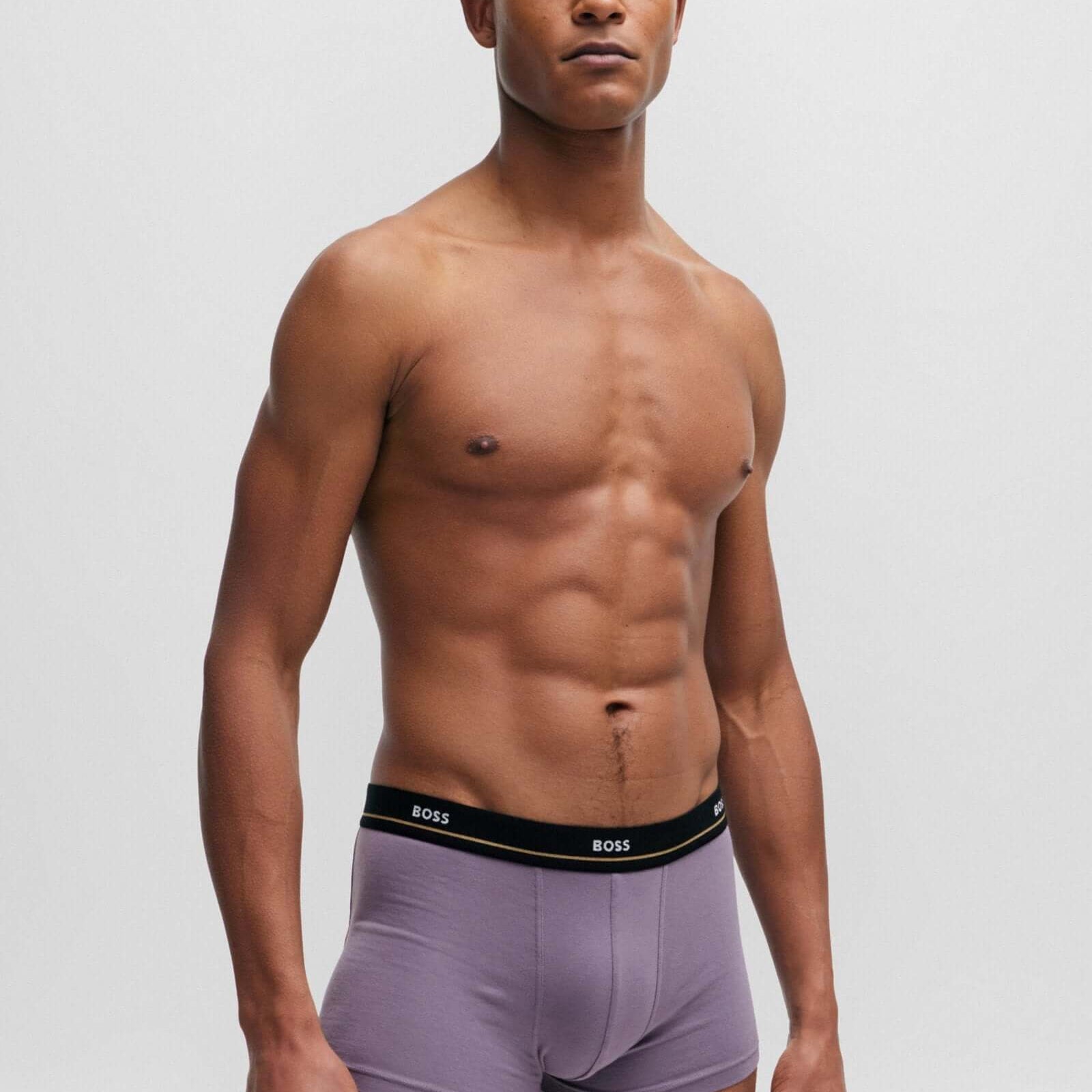 Boss 5 Pack Cotton Stretch Trunks with Logo Waistbands - Multi