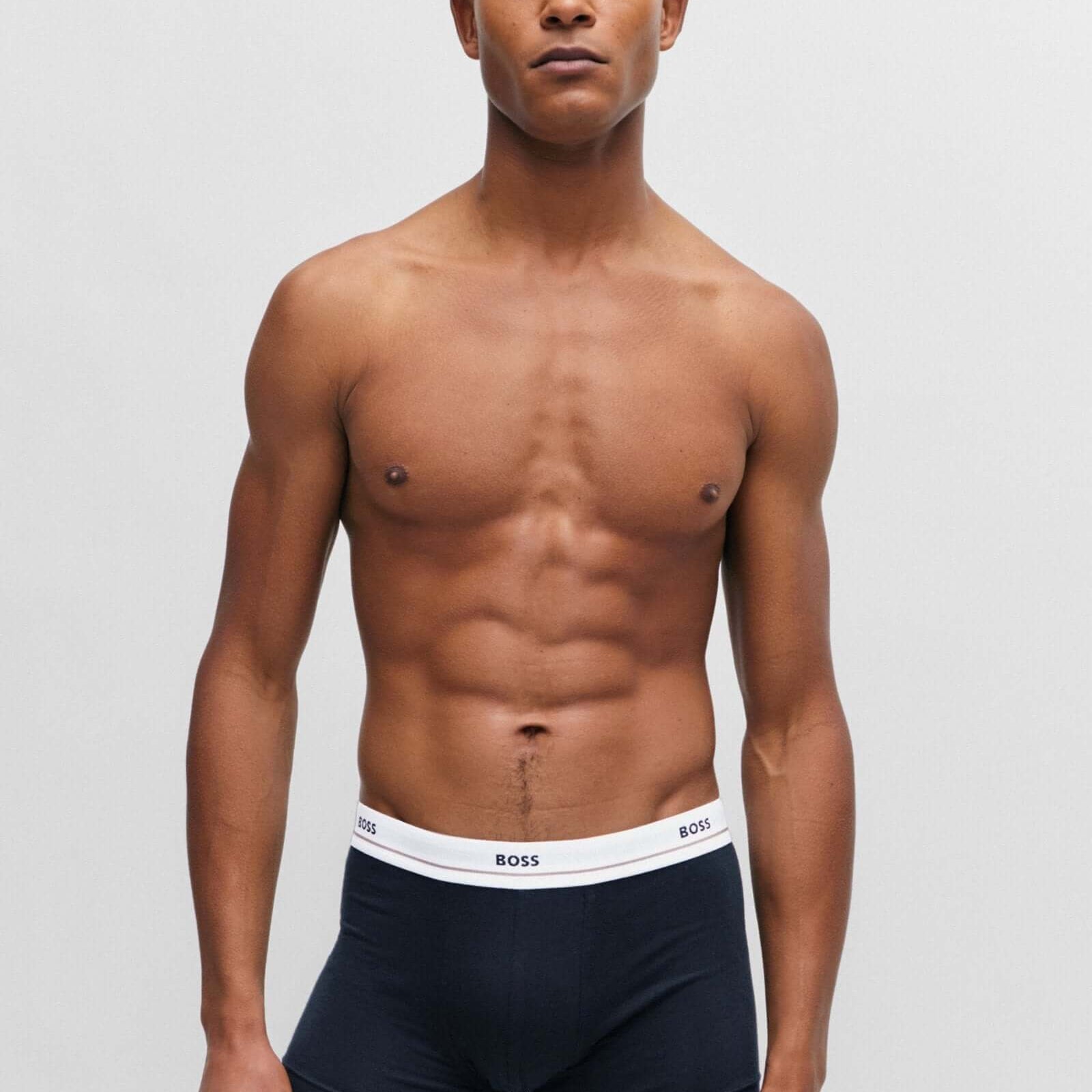 Boss 5 Pack Cotton Stretch Trunks with Logo Waistbands - Multi