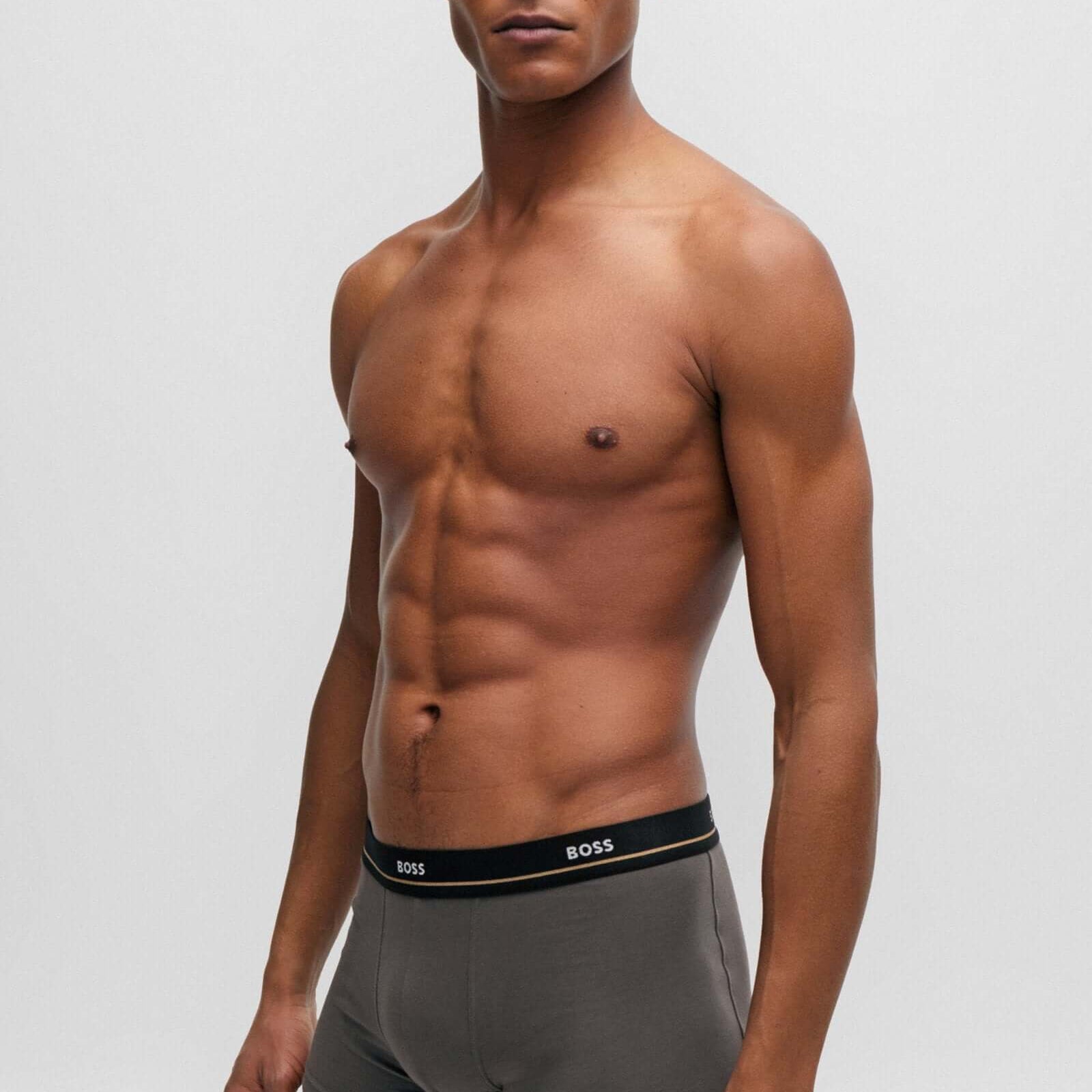 Boss 5 Pack Cotton Stretch Trunks with Logo Waistbands - Multi
