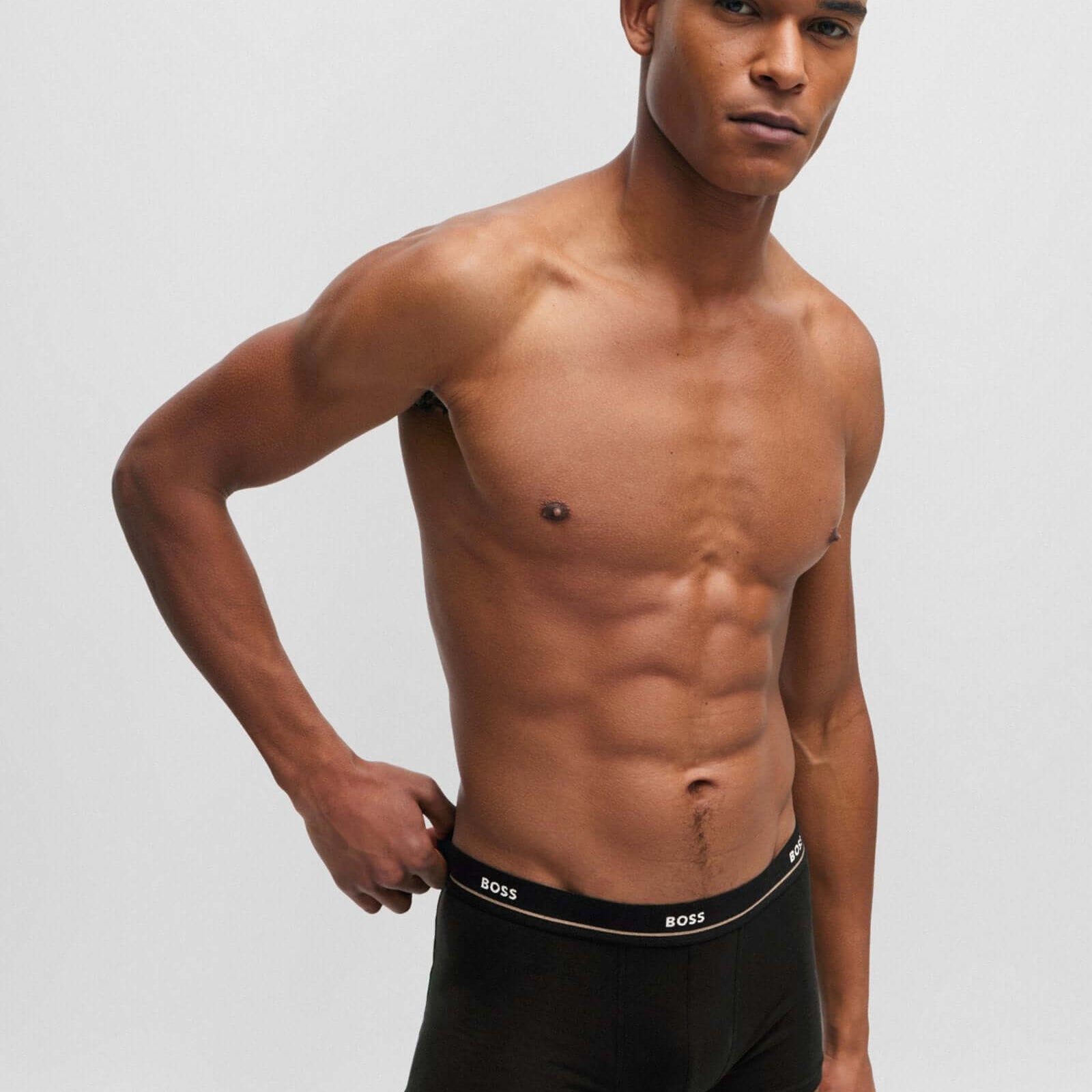 Boss 5 Pack Cotton Stretch Trunks with Logo Waistbands - Multi