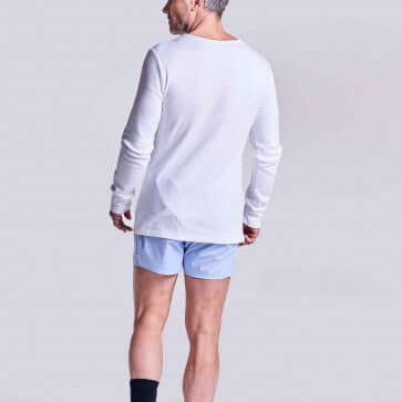 HJ Hall Cotton Rich Thermal Long Sleeve Top - White