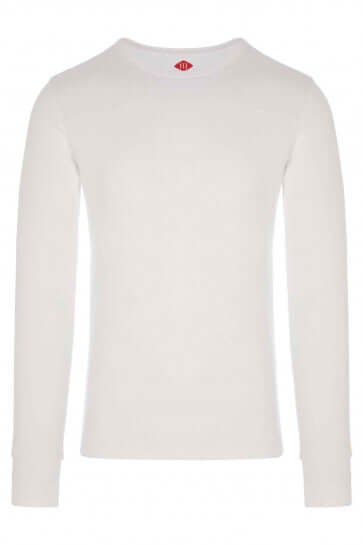 HJ Hall Cotton Rich Thermal Long Sleeve Top - White