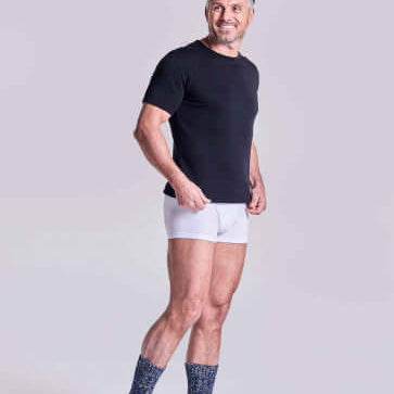 HJ Hall Cotton Rich Thermal Short Sleeve T-shirt - Black