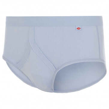HJ Hall 3 Pack Pure Cotton Fly-Fronts Briefs - Light Blue