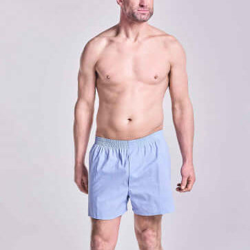 HJ Hall 2 Pack Pure Cotton Woven Boxers - Light Blue
