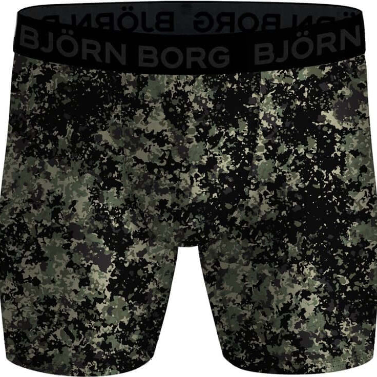 Björn Borg 3 Pack Performance Boxer - Black, Print, Green