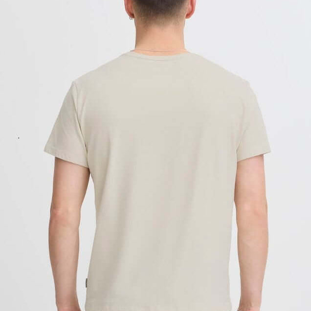 Blend BHDINTON Logo Tee - Crew Neck, Oyster Grey