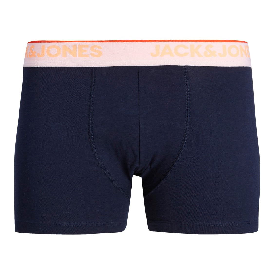 Jack & Jones Jacdave Trunks 3 Pack Cotton Stretch Boxers - Navy/Grey/Stripes