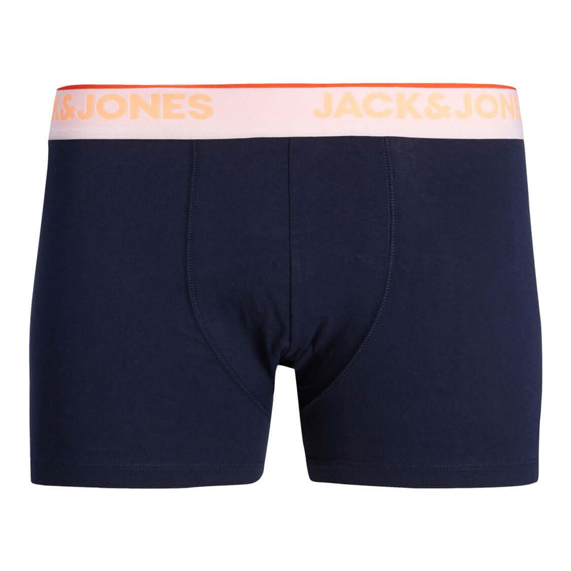 Jack & Jones Jacdave Trunks 3 Pack Cotton Stretch Boxers - Navy/Grey/Stripes