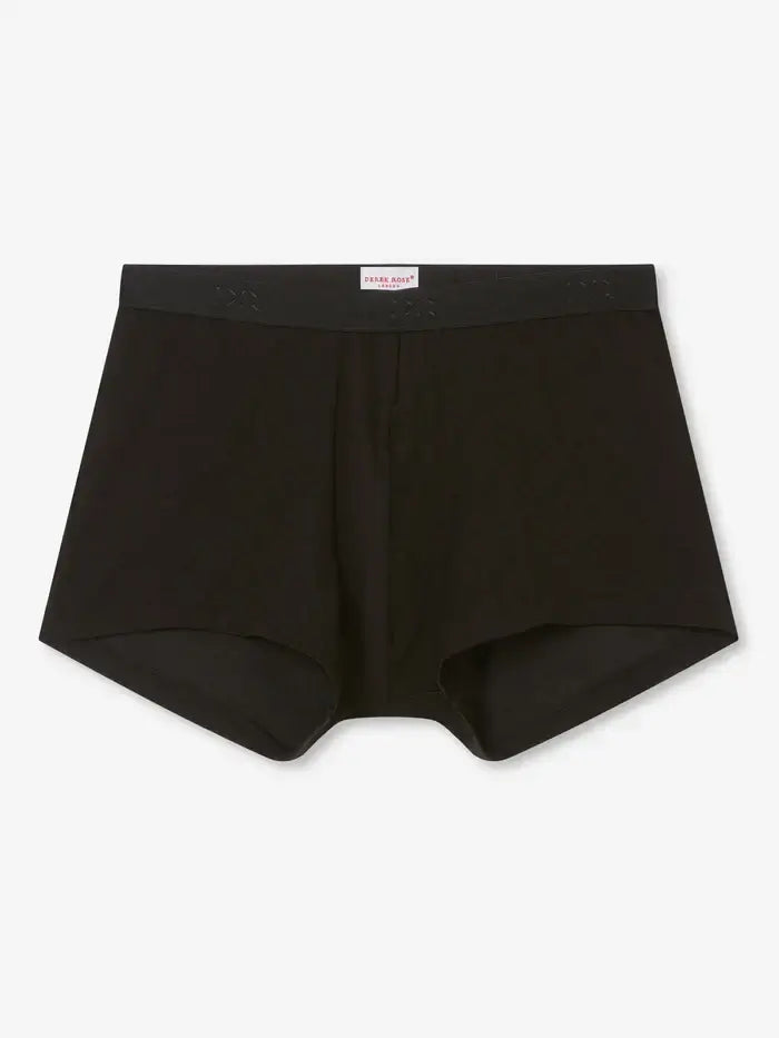 Derek Rose Men's Jack Pima Cotton Stretch Hipster / Boxer Briefs - Black