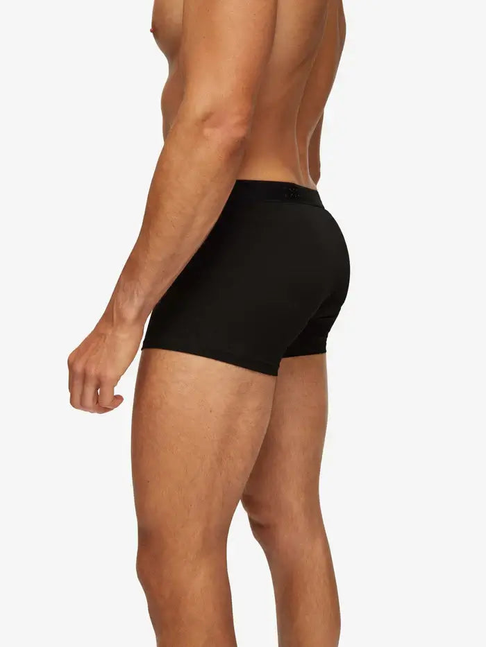 Derek Rose Men's Jack Pima Cotton Stretch Hipster / Boxer Briefs - Black