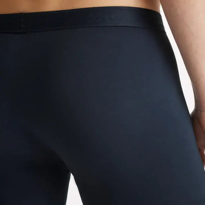 Derek Rose Jack Men’s Pima Cotton Stretch Trunks – Fitted Long Leg, Navy