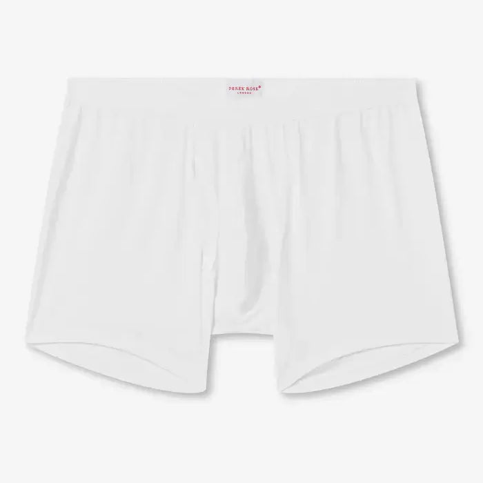 Derek Rose Men's Jack Trunks Pima Cotton Stretch -White
