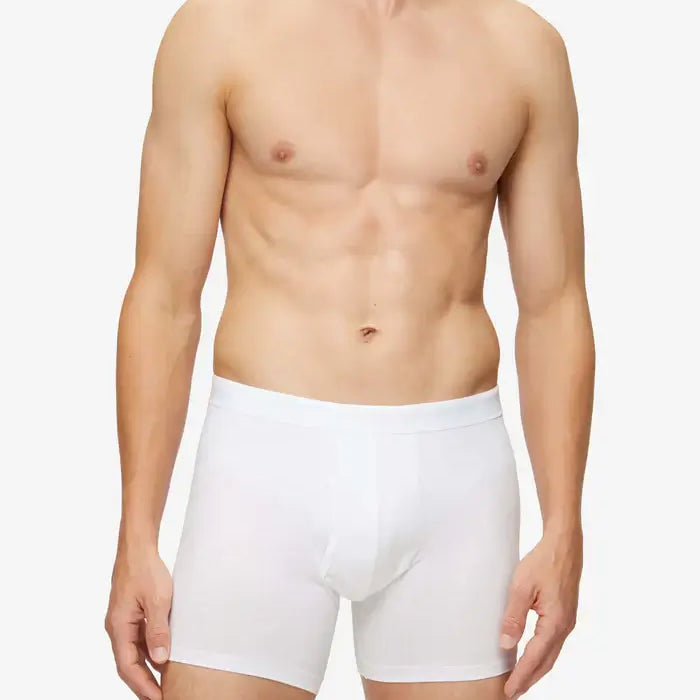 Derek Rose Men's Jack Trunks Pima Cotton Stretch -White