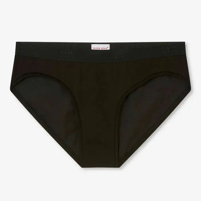 Derek Rose Men's Jack Briefs Pima Cotton Stretch -Black