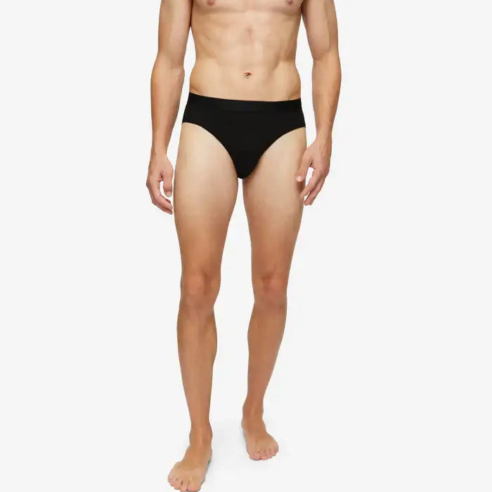 Derek Rose Men's Jack Briefs Pima Cotton Stretch -Black