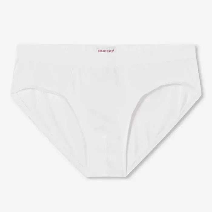 Derek Rose Men's Jack Briefs Pima Cotton Stretch -White