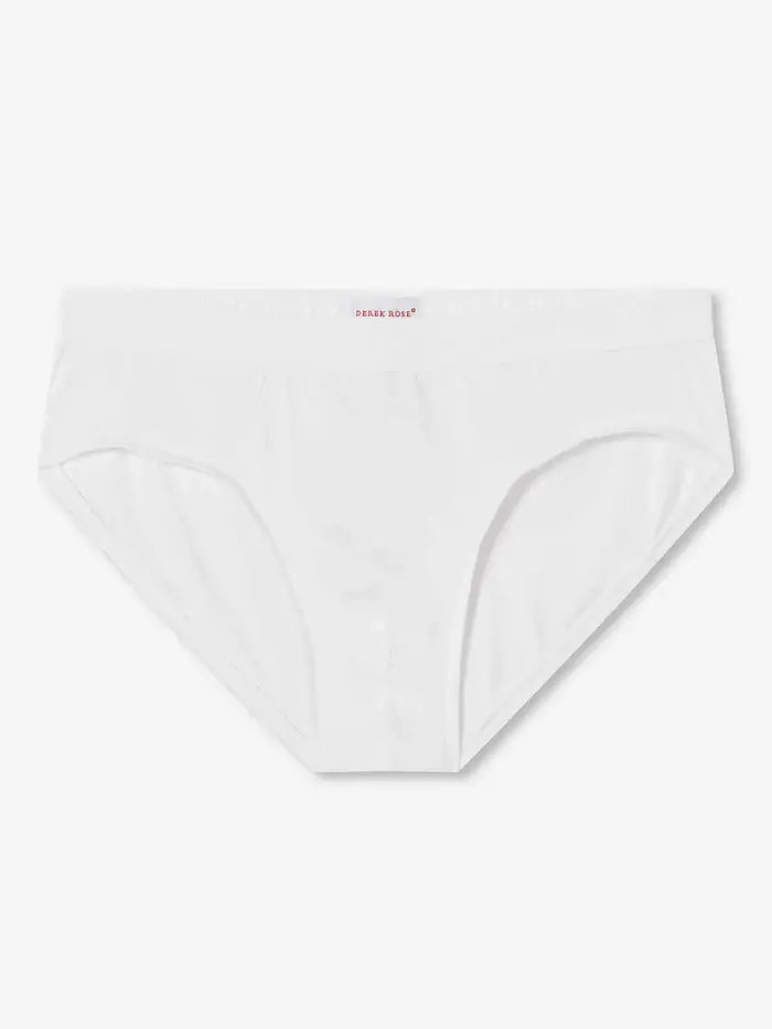 Derek Rose Men's Jack Briefs Pima Cotton Stretch -White